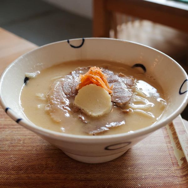 島豆腐と、おそば。真打田仲そば